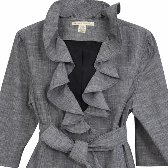 David Brooks Ruffled Chambray Top - Picture 10 of 10